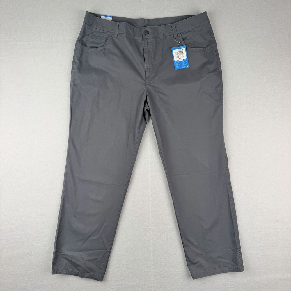 Columbia Rapid River Pants Men’s 40x30 Gray Stretch Fishing UPF 50 Omni Shade